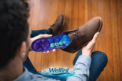 Magnetische Akupressur-Einlegesohlen von Wellini, bequeme orthopädische Einlagen zur Fußmassage und Schmerzlinderung.