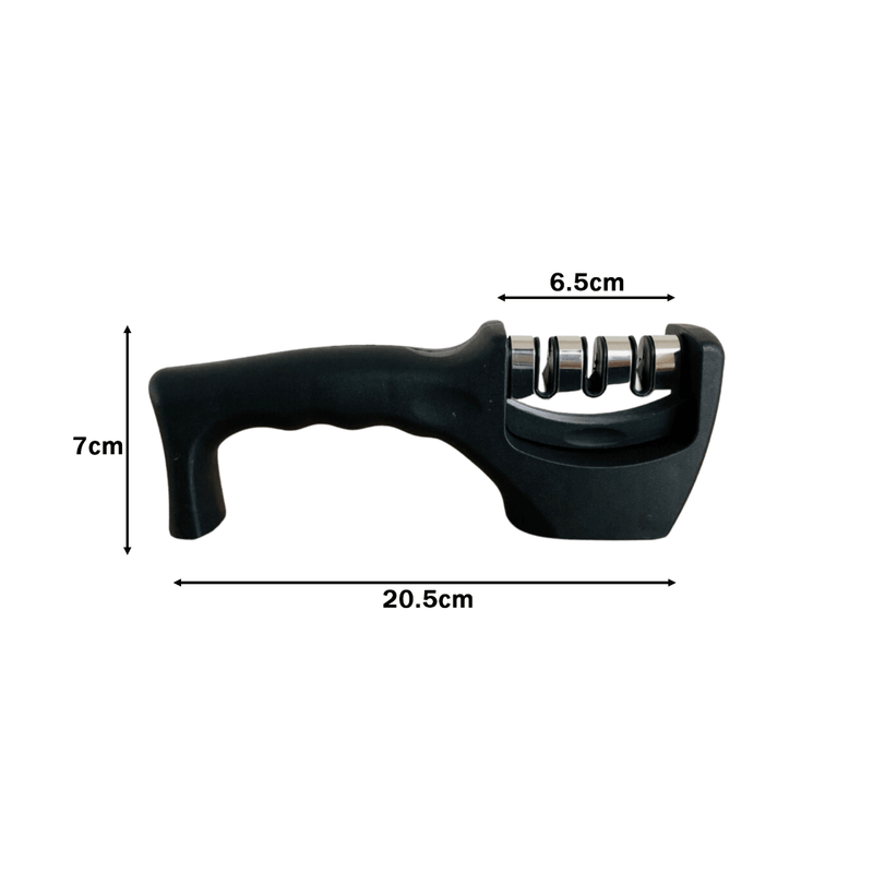 Hochwertiger 3-stufiger Messerschärfer mit ergonomischem Handgriff